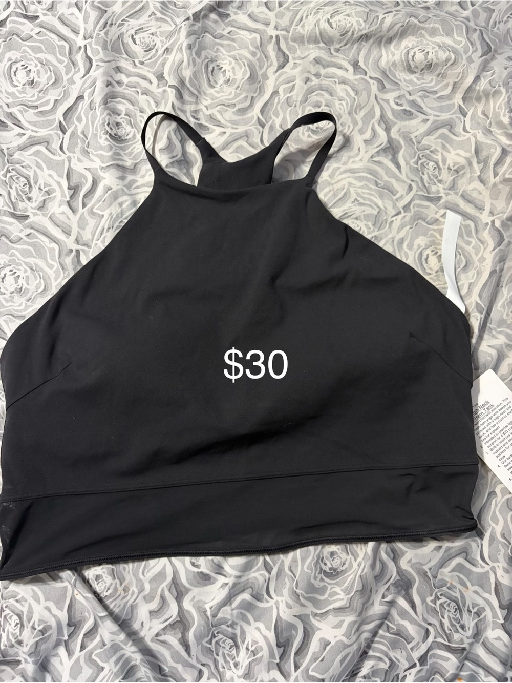 lululemon athletica Black High Neck Tank Top
